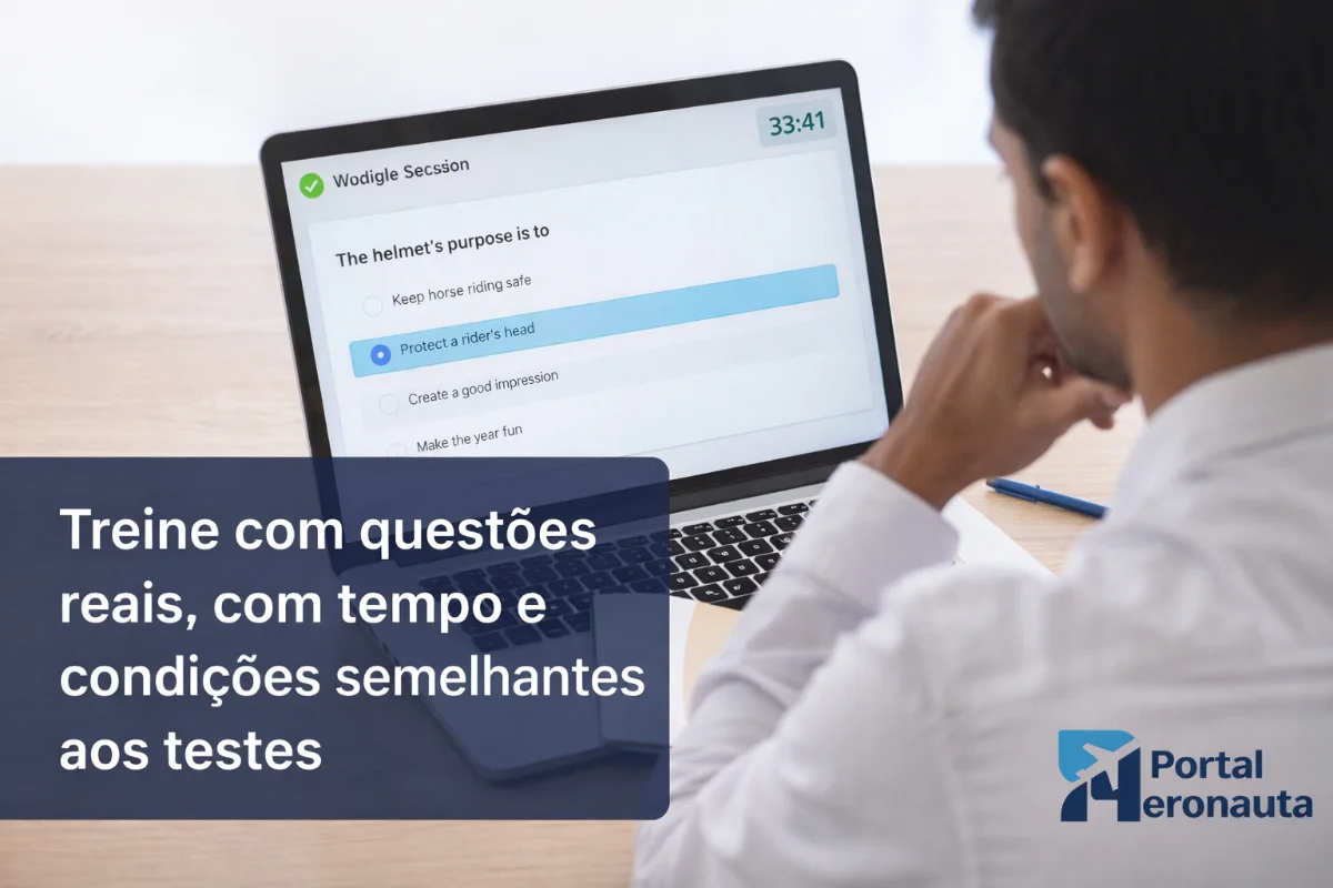 Portal Aeronauta treine com questões reais , com tempo e condições semelhantes aos testes